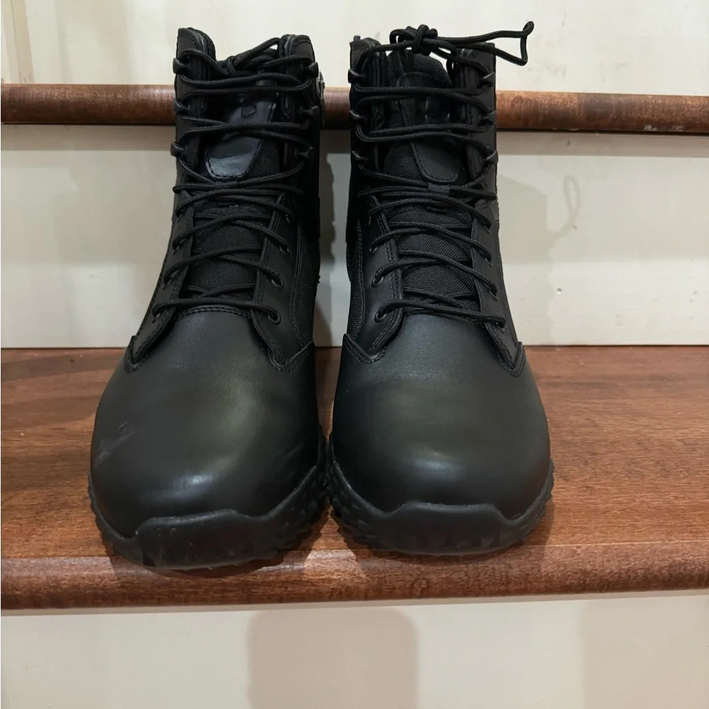 NWT Size 12 Under Armour StellarZip Waterproof Black Tactical Boots